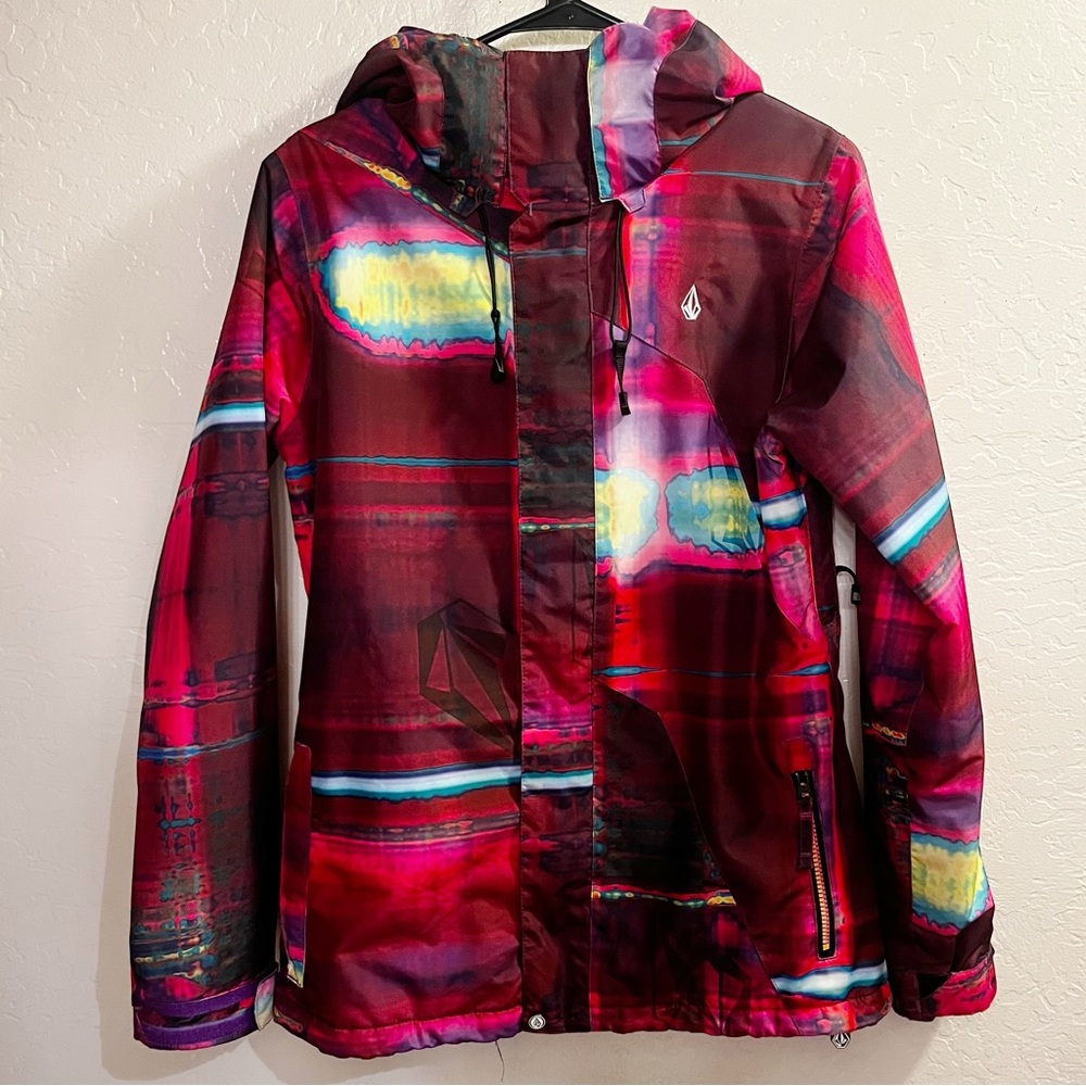 Volcom Colorful Pink Snowboard Ski Winter Sports Jacket Women's Size Medium